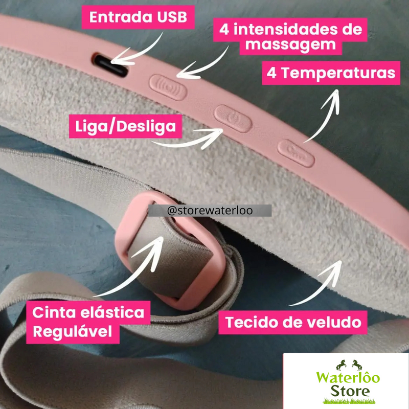 Cinto Anticólica Menstrual - Massageador e Aquecedor Portátil