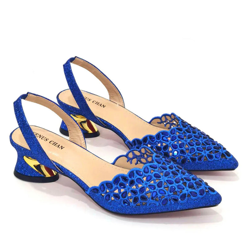 Sapato Feminino com Strass + Bolsa - Design Italiano