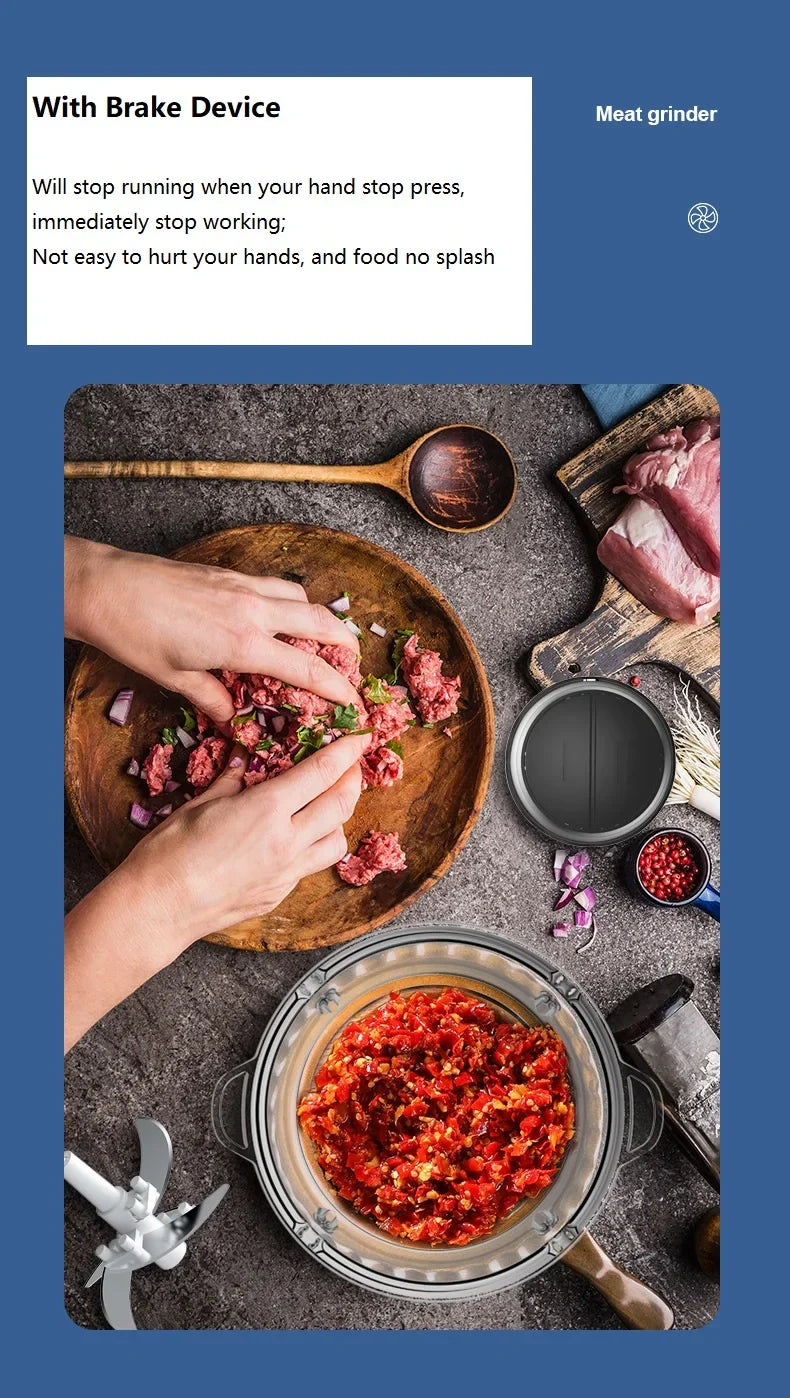 Processador e picador de alimentos, moedor de carne  eletétrico