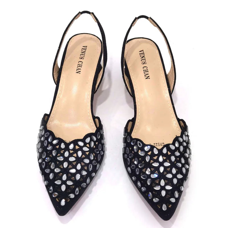 Sapato Feminino com Strass + Bolsa - Design Italiano